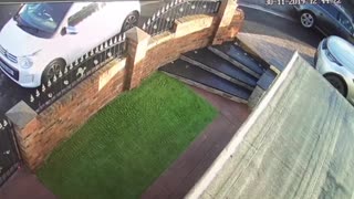 Man Falls Down Slippery Stairs