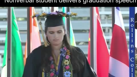 Nonverbal student delivers graduation speech