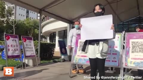 China: Hundreds Protest Communist Censorship by Holding Up Papers Saying... Nothing