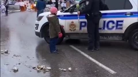 Little girl honours our Police!