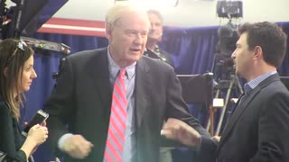 Chris Matthews pushes man who asks about "thrill"