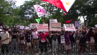 Hundreds protest Marcos' election win in Manila