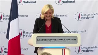 Le Pen urges French voters to deny Macron majority