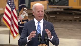 Biden Gets Confused Claiming He's Inside A Room - Outside