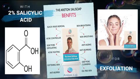 The Areton Salicylic Acid Soap with Kojic Acid,Sulphur,Aloe Vera for Glowing skin
