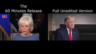 Side-by-side comparison of 60 minutes deceptive editing of President Trump
