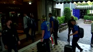Victorious Italy soccer players return to Rome