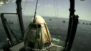 SpaceX Crew Dragon capsule recovered after historic splash down