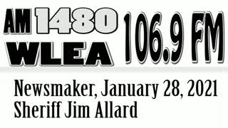 Wlea Newsmaker, January 28, 2021, Steuben County Sheriff Jim Allard