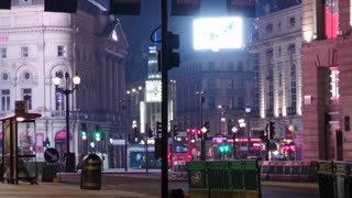 Night View of Piccadilly Circus London