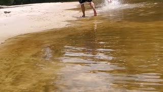 River frisbee