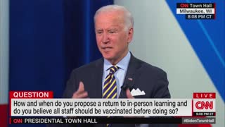 Biden Says Teachers Should Be Moved Up In The Vaccine 'Hierarchy'