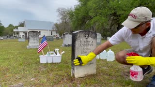 Veteran Honors Military by Restoring Neglected Headstones