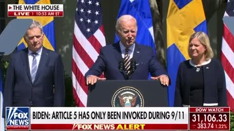 Joe Biden Trips Over His Tongue - Stumbles Through Presser with Finnish and Swedish Leaders (VIDEO)