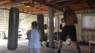 6-year-old girl trains with dad to become pro boxer