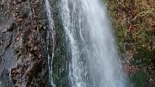 beautiful waterfall in north italy