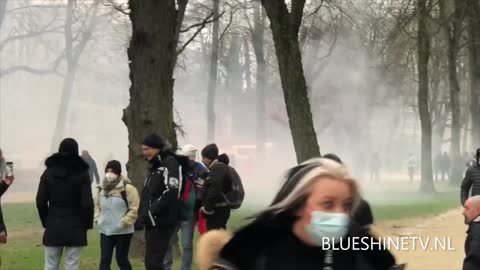 Brussel 23 januari 2022 - de relschoppers in Jubelpark