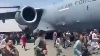 Tragic footage from Kabul airport in Afghanistan