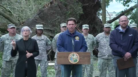 Governor Ron DeSantis Gives Hurricane Response Update From Perry Florida