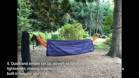 Sunyear Camping Hammock with Removable No See-Um Net, Double