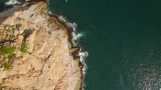 Island cliff aerial view nature landscape