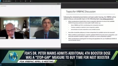 FDA's Dr Peter Marks Says 4th Booster Dose a "Stop-Gap" Measure To Buy Time For NExt