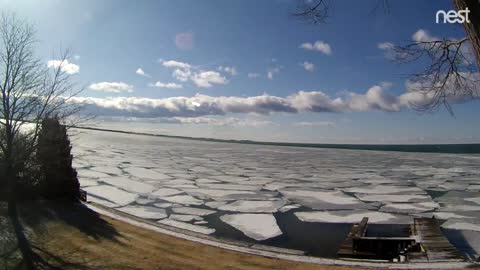 The Ice Departs from Tawas Bay