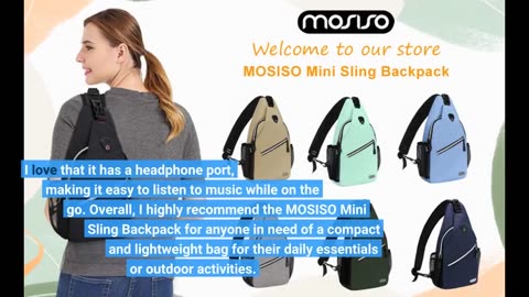 MOSISO Mini Sling Backpack,Small Hiking Daypack Travel Outdoor Casual  Sports Bag