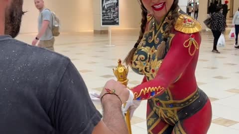 Woman in Nutcracker body paint kicked out of Miami mall