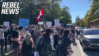 Love my Oakville Students Protesting that weird ass teacher with Pelosi boobs!!! NEVER GIVE THEM AN INCH!!!