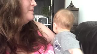 Baby gets emotional after mom sings opera