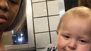 BABY SMILED LOVELY AFTER WATCHING WOMAN