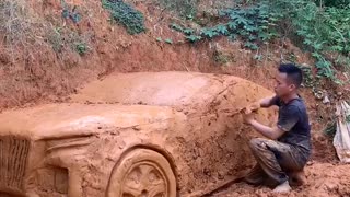 Artist Makes a Cool Clay Car