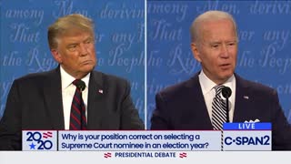 Trump vs Biden debate Supreme Court question