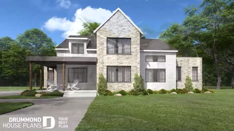 Modern Farmhouse home plan NEW COTTON COUNTRY 2 (#2615-V1) by Drummond House Plans