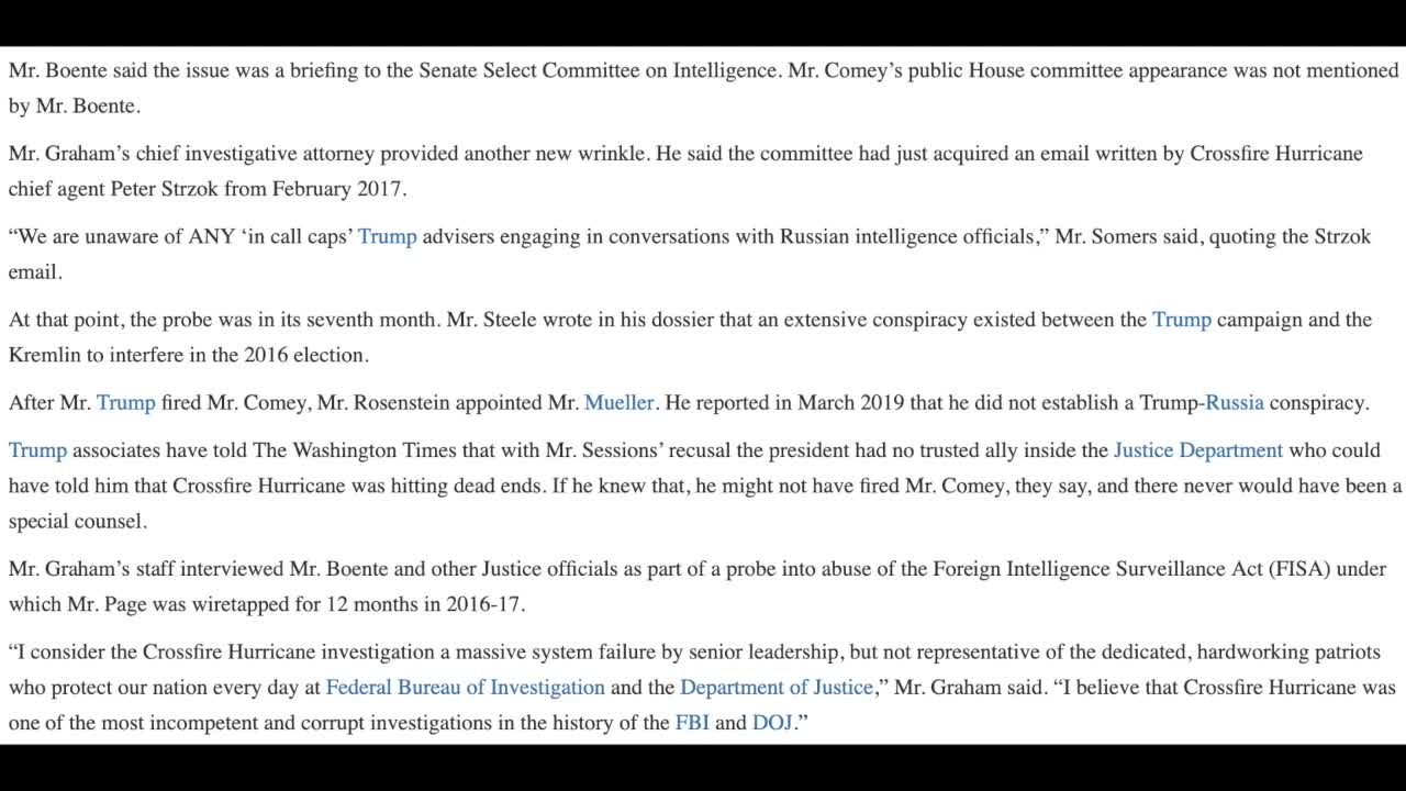 FBI Justice Department Knew There Wasn’t Russian Collusion