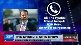 Charlie Kirk speaks with Donald Trump Jr. about the raid on Mar-A-Lago