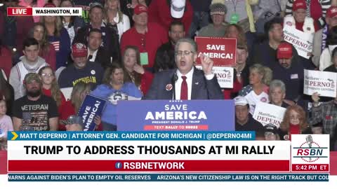 Matt DePerno Full Speech at President Trump's Michigan Rally