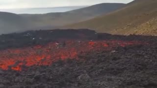 Lava flows from the Fagradalsfjall Volcano