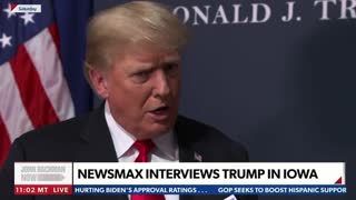 President Trump interview before rally Saturday.