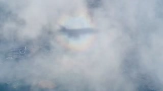 Airplane Shadow has Rainbow Halo