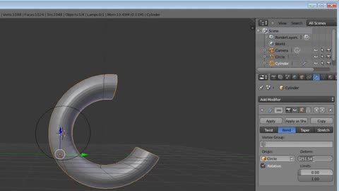 How to bend a cylinder perfectly in Blender