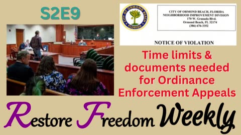 Time limits & documents needed for Ordinance Enforcement Appeals S2E9