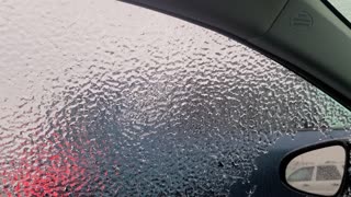 Car Window Freezes Just Right
