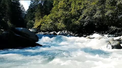 River rushing water with background music