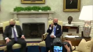 White House Staffers SCREAM to Prevent Biden From Answering Questions