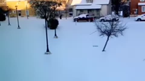 Snow in TEXAS on txst campus