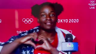The Olympics At Their Best! This Gold Medalist Wrestler Loves Her Country!