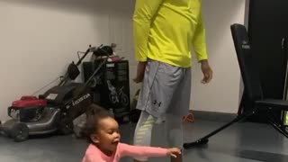 This baby girl has the best reaction when the music comes on