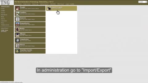 How to import and export GEDCOME